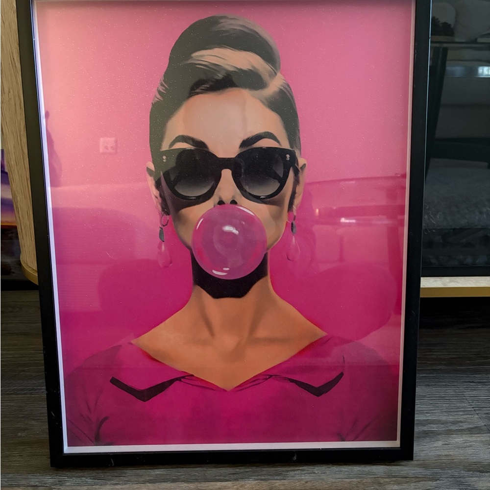 Modern Pink Pop Art Portrait